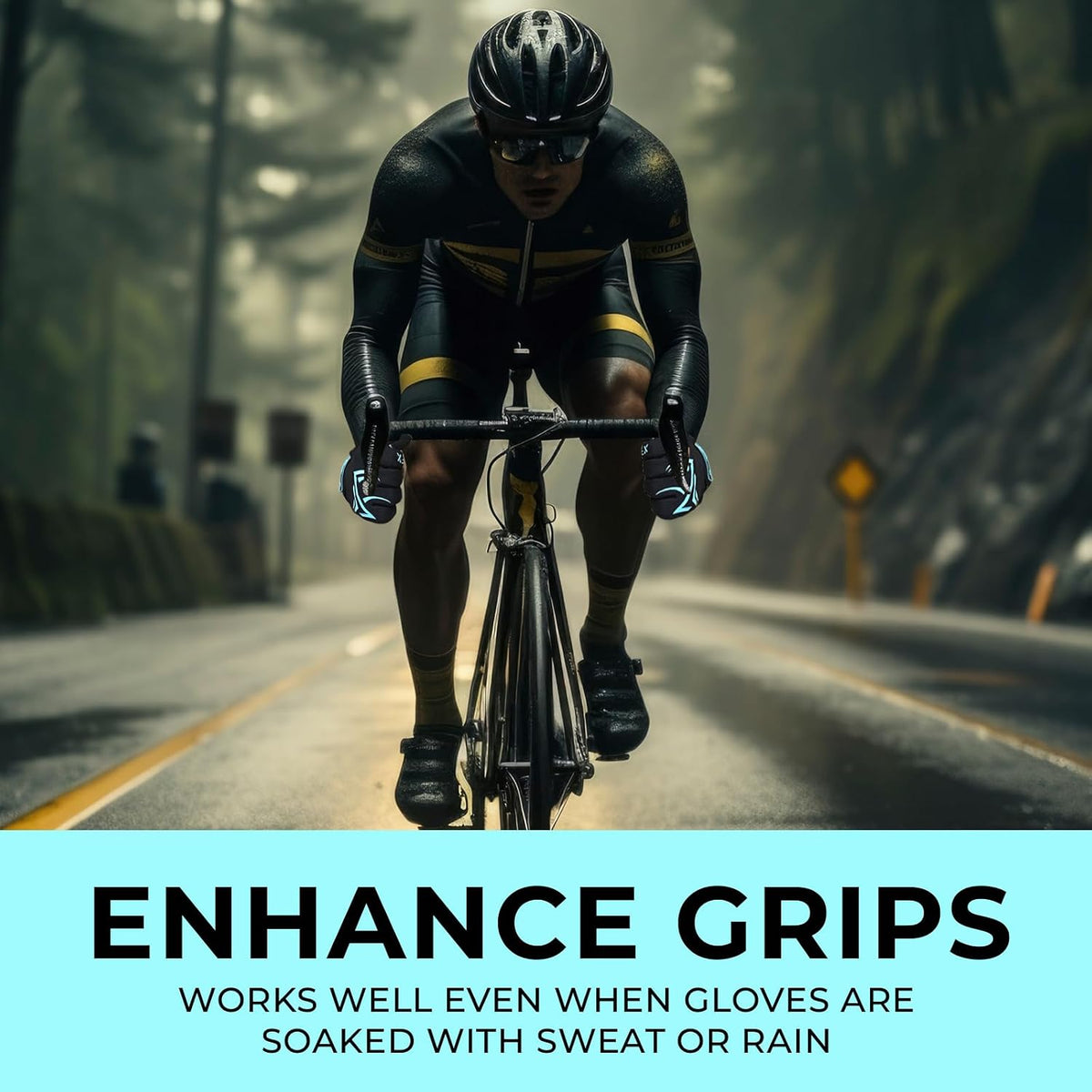 WFX Guantes de ciclismo de dedo completo para hombres y mujeres, gu...
