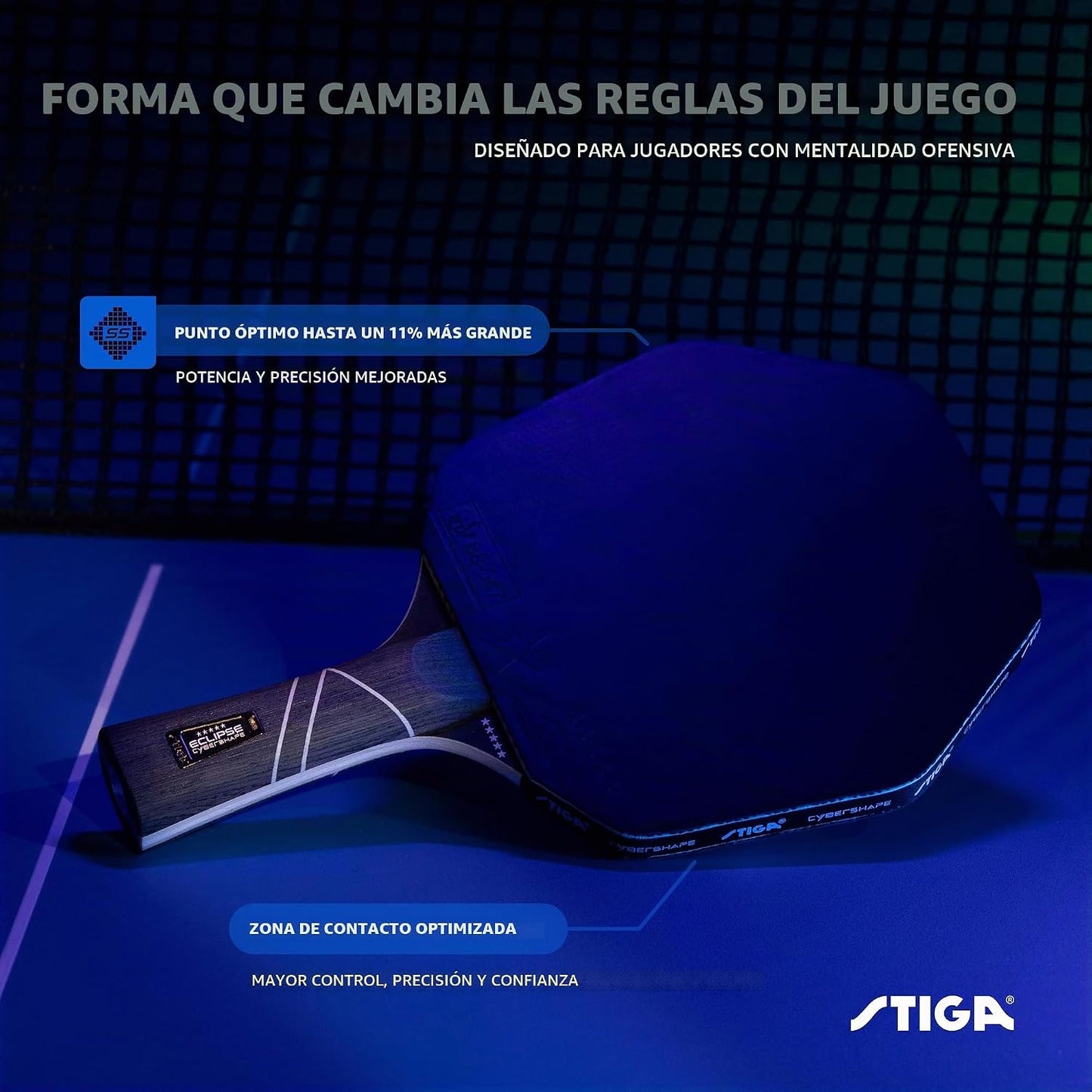 STIGA Cybershape Eclipse - Pala de ping pong | Paleta de calidad de...