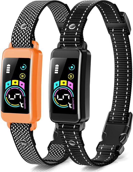 Collar de ladrido, paquete de 2 collares inteligentes para perros g...