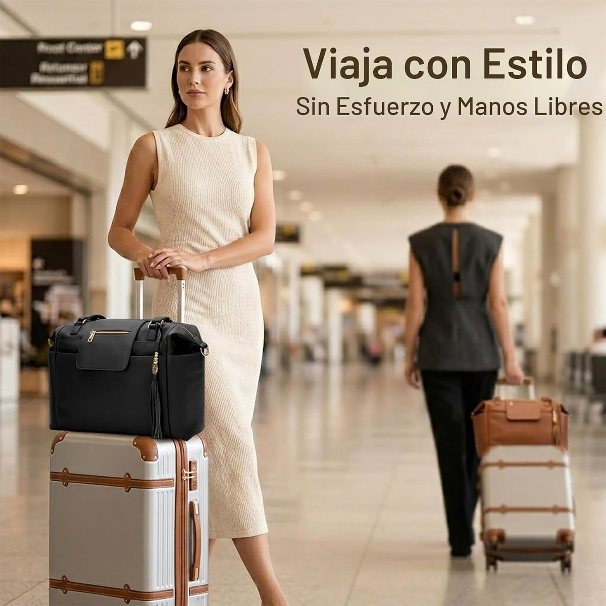 Omanmoli - Bolsa de pañales de cuero para pañales, mochila grande p...