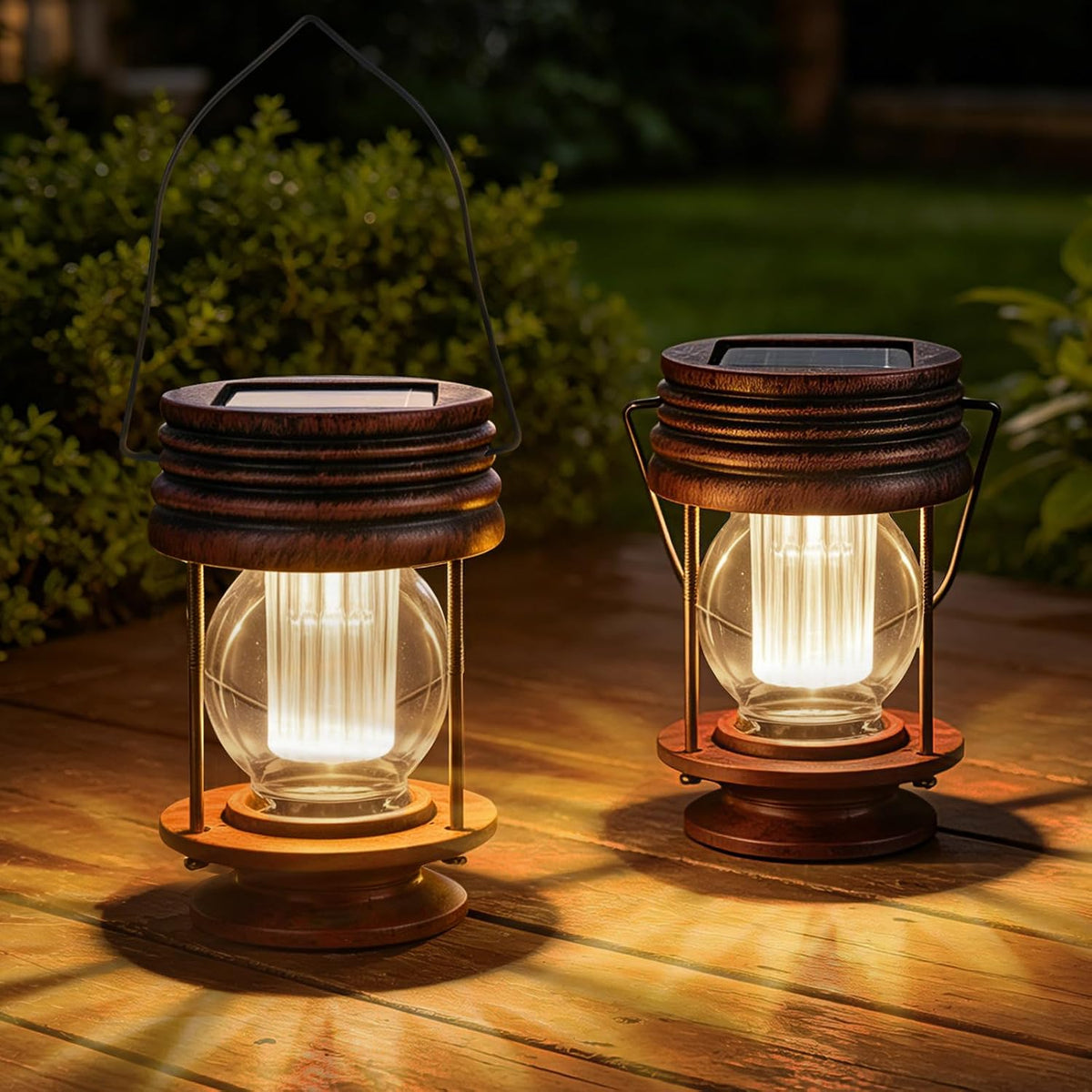 pearlstar Farol solar para exteriores, impermeables, colgantes para...