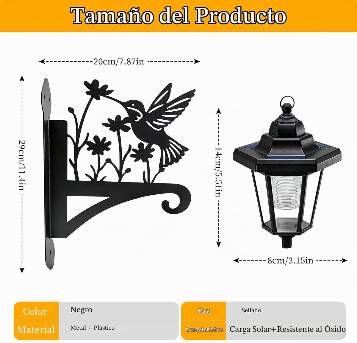 VOOKRY Faroles solares de pared para exteriores, impermeables, paqu...