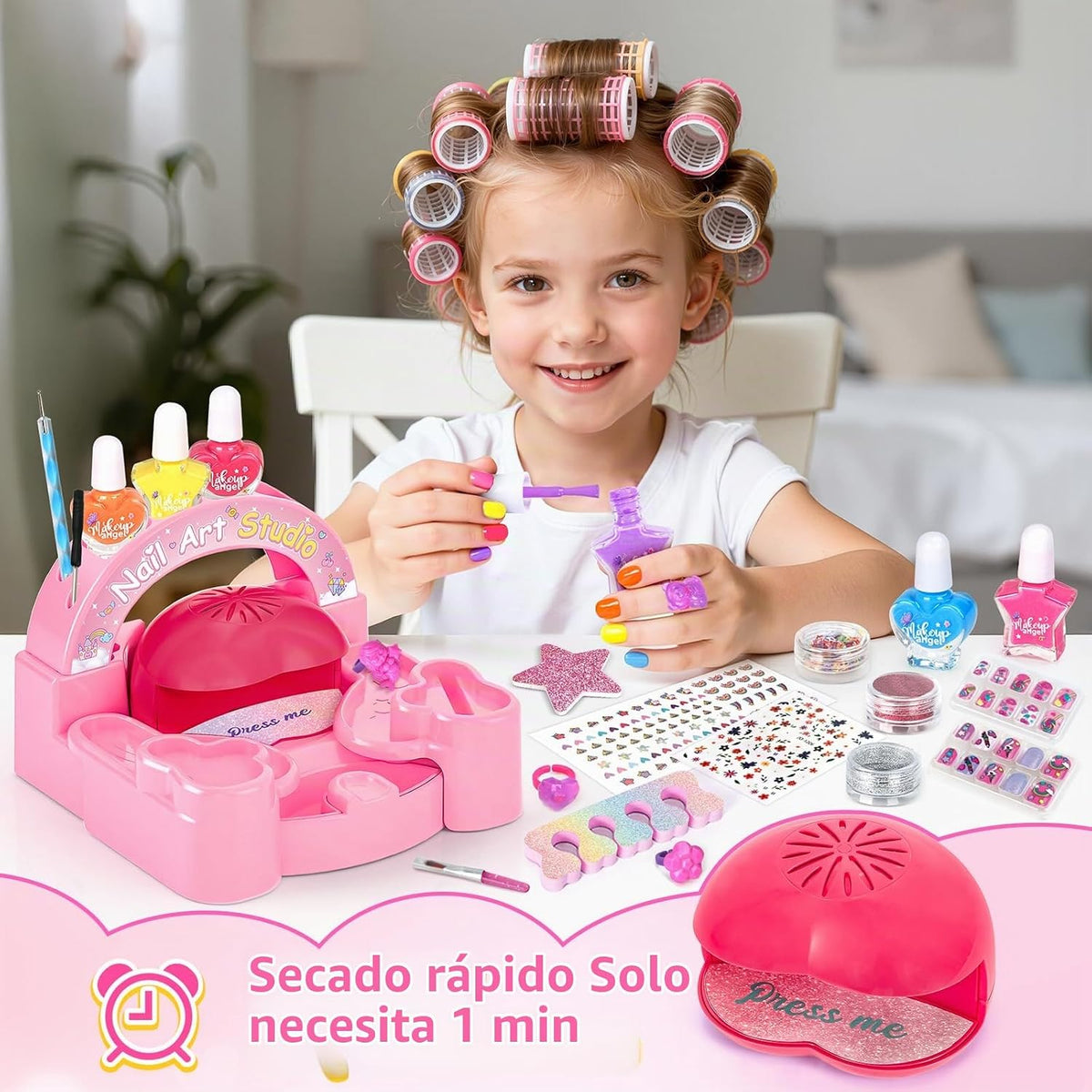 Set de Esmalte de Uñas Shemira para Niñas de 7 a 12 Años, Juguetes...
