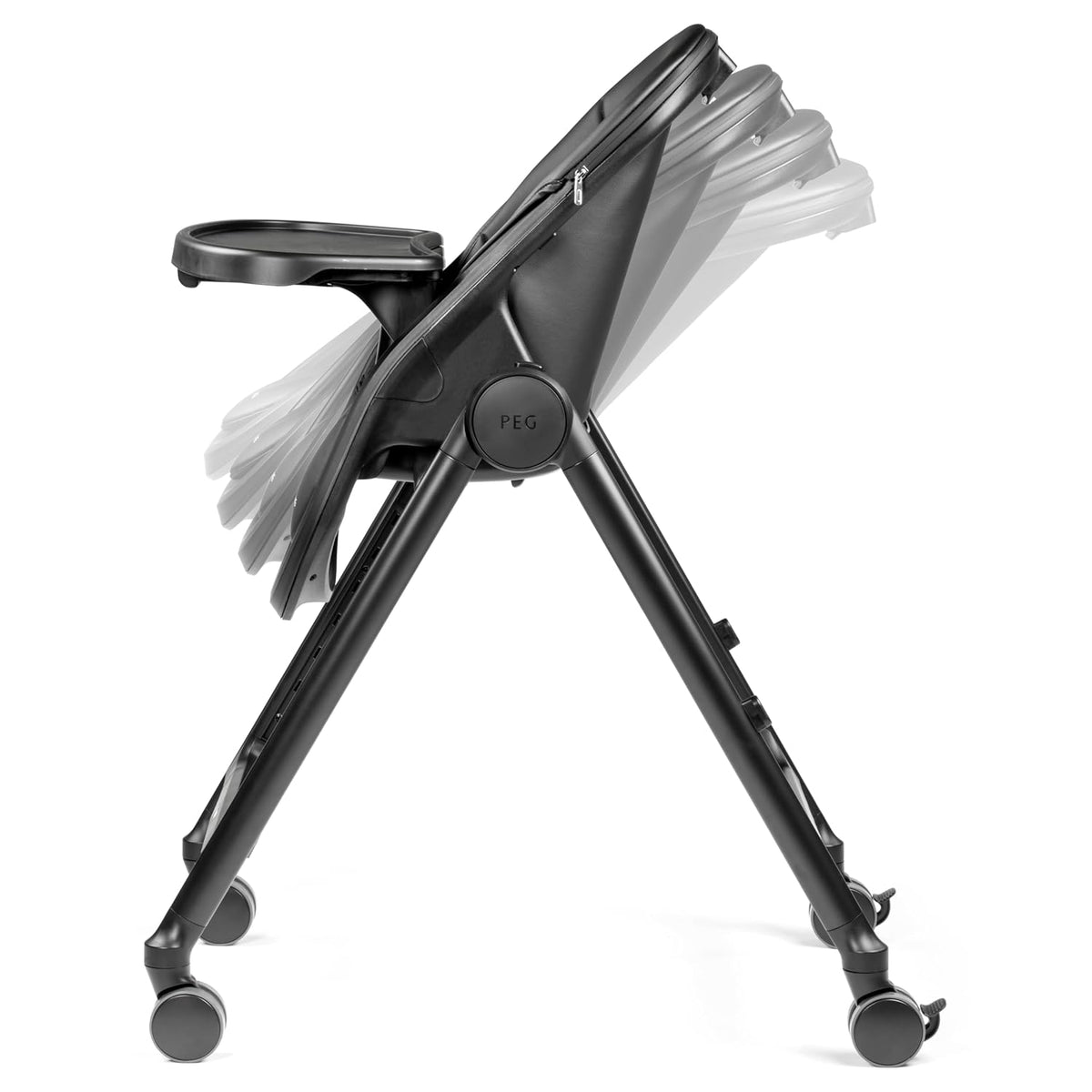 PEG Living, Grow with Baby - Silla alta plegable, color negro verda...