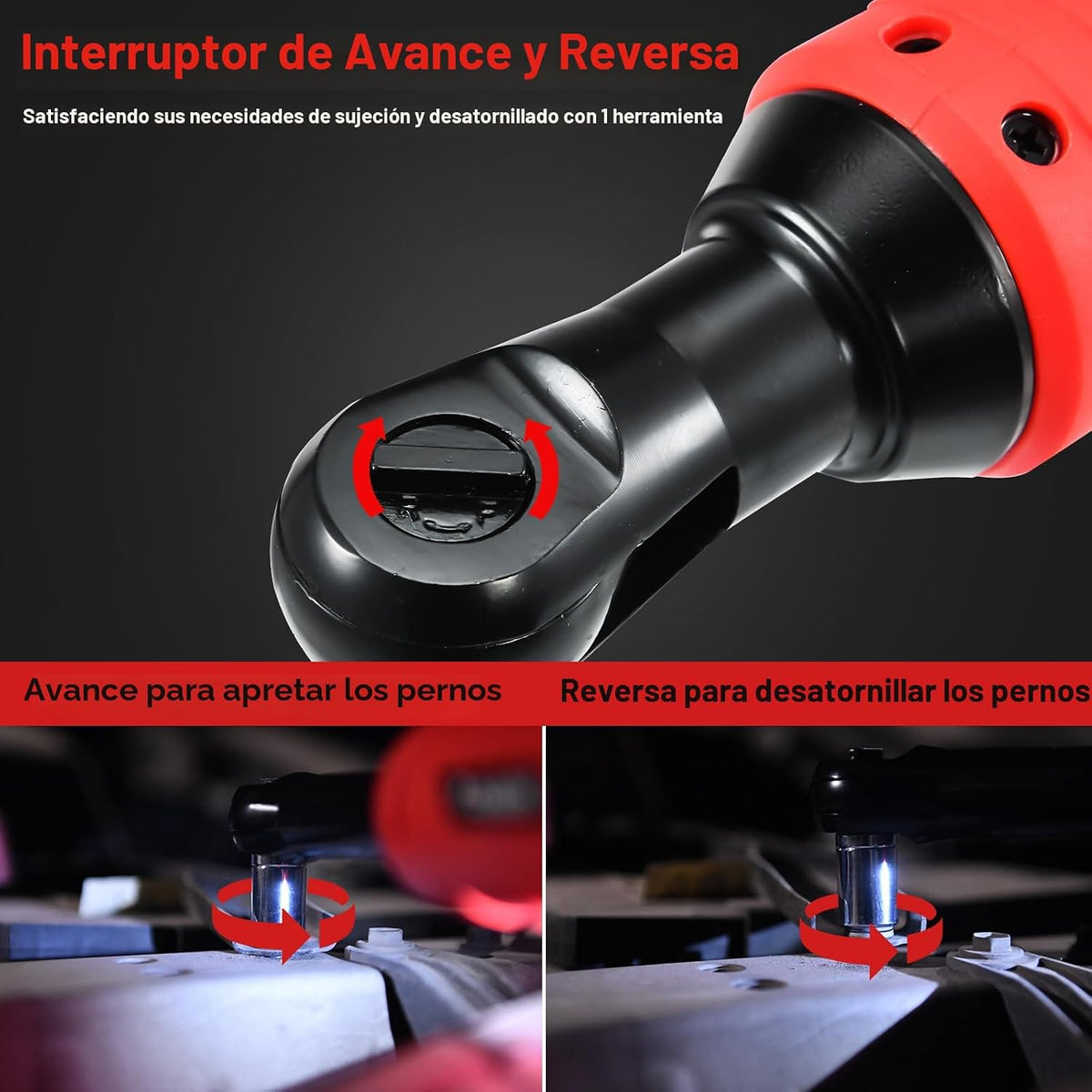 AOBEN Kit de llave de trinquete inalámbrica, trinquete de 3\/8 pulg...