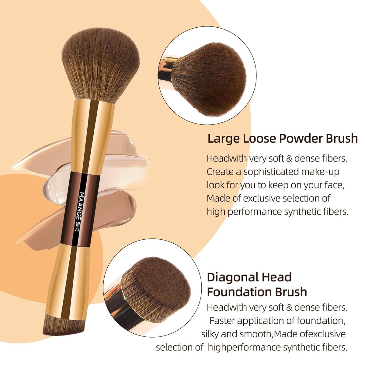 MAANGE - Juego de 20 brochas de maquillaje con caja de regalo, broc...