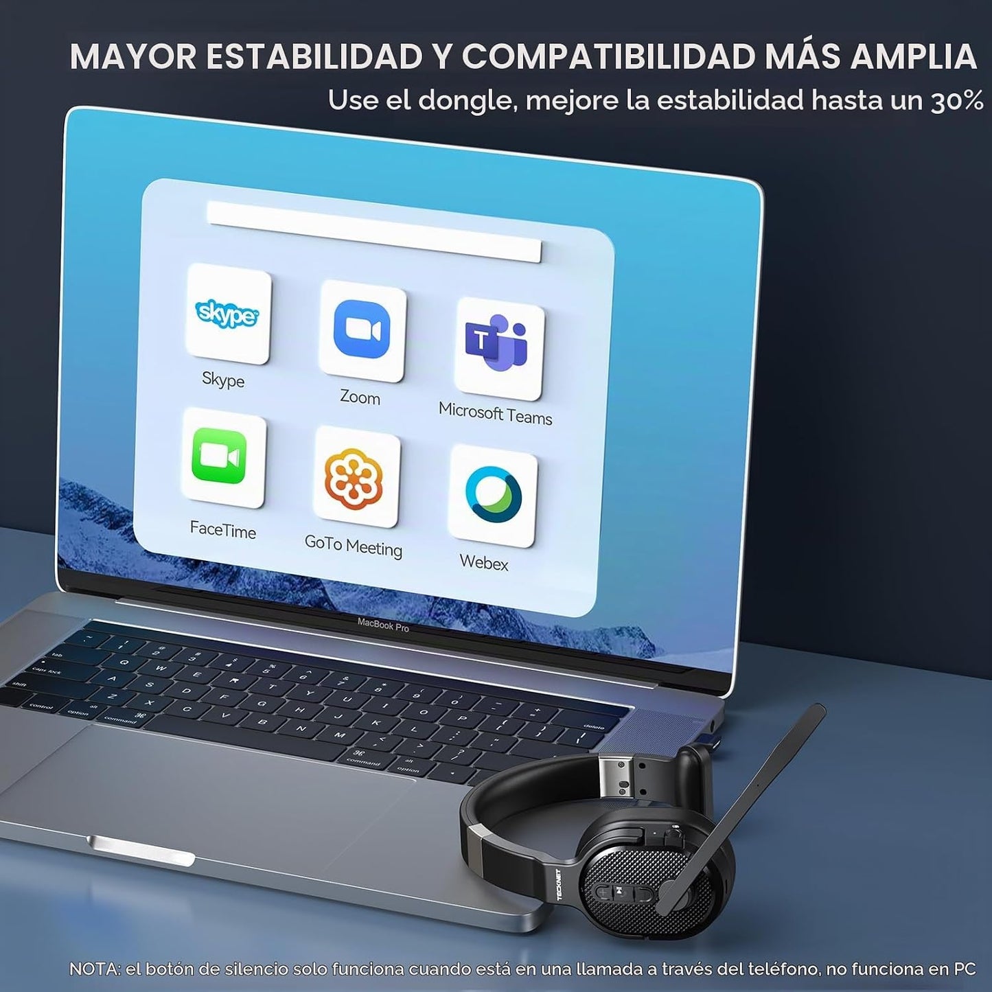 TECKNET Auriculares inalámbricos Bluetooth Trucker, micrófono con |...