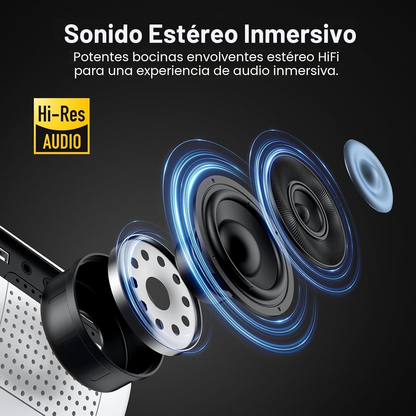 HAPPRUN Proyector inteligente para exteriores Native 1080P estándar...