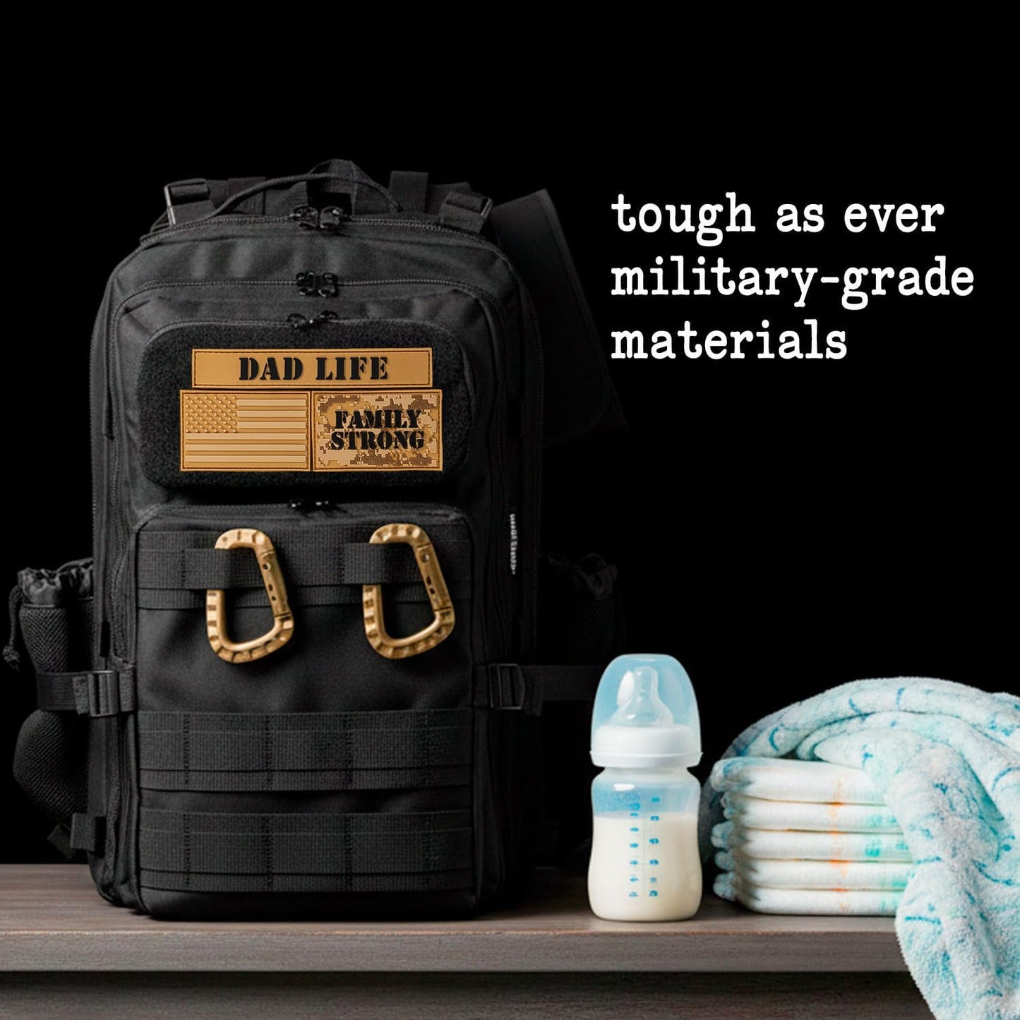 ActiveDoodie Bolsa de pañales para papá para hombre con parches ext...
