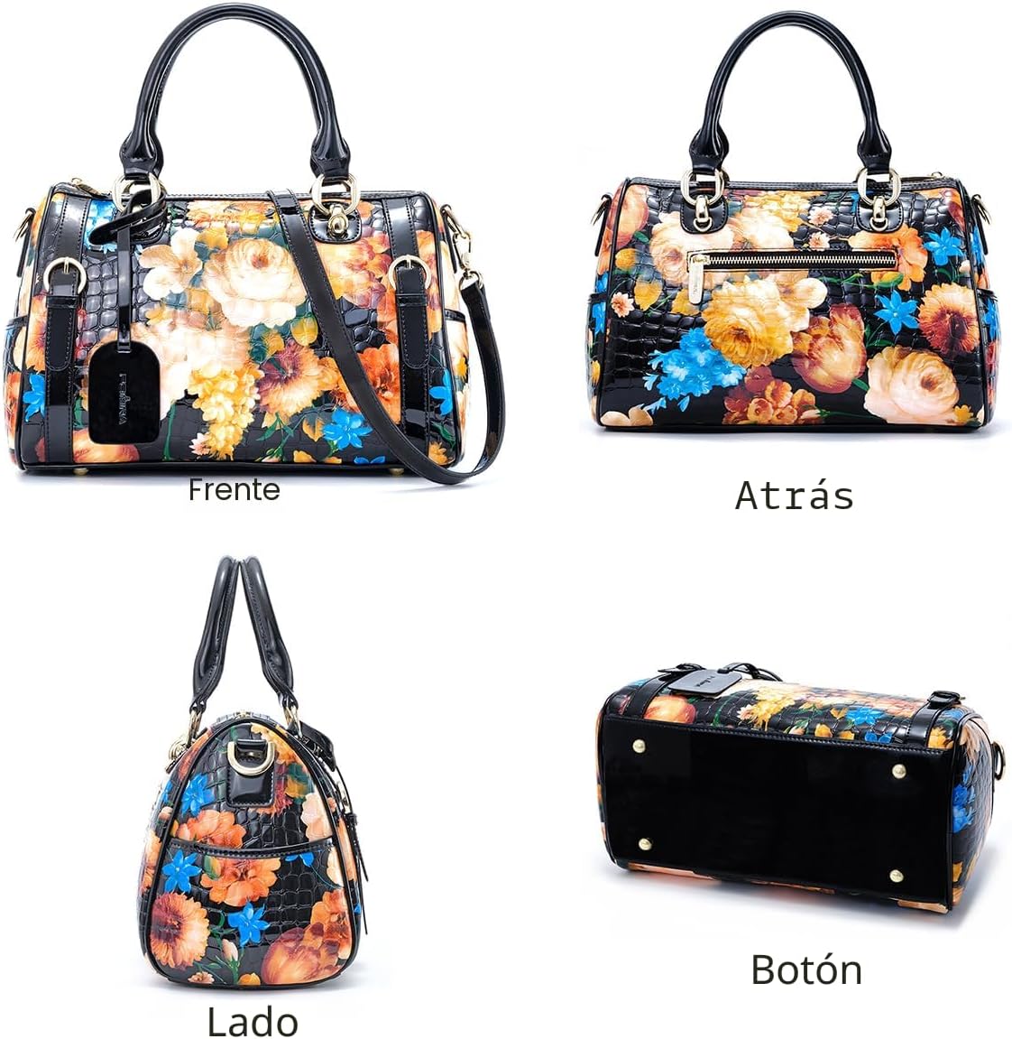 FEIMINA Monederos de cuero genuino para mujer, bolsos de diseñador...