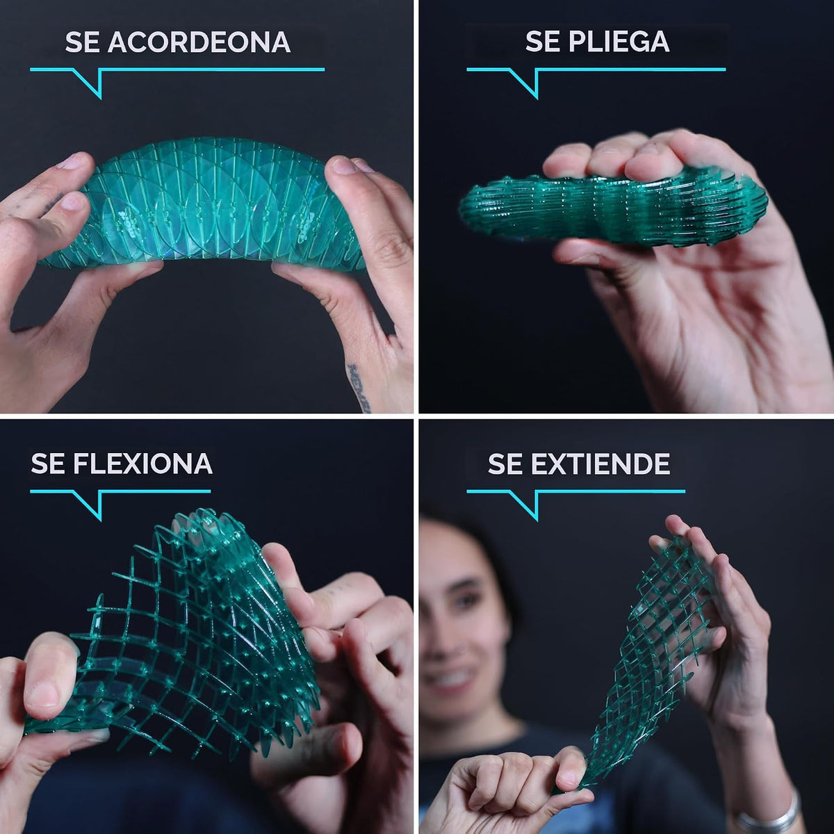 Morf Juguete Gusano Fidget - Juguete Sensorial 3D Flexible Slug Fig...