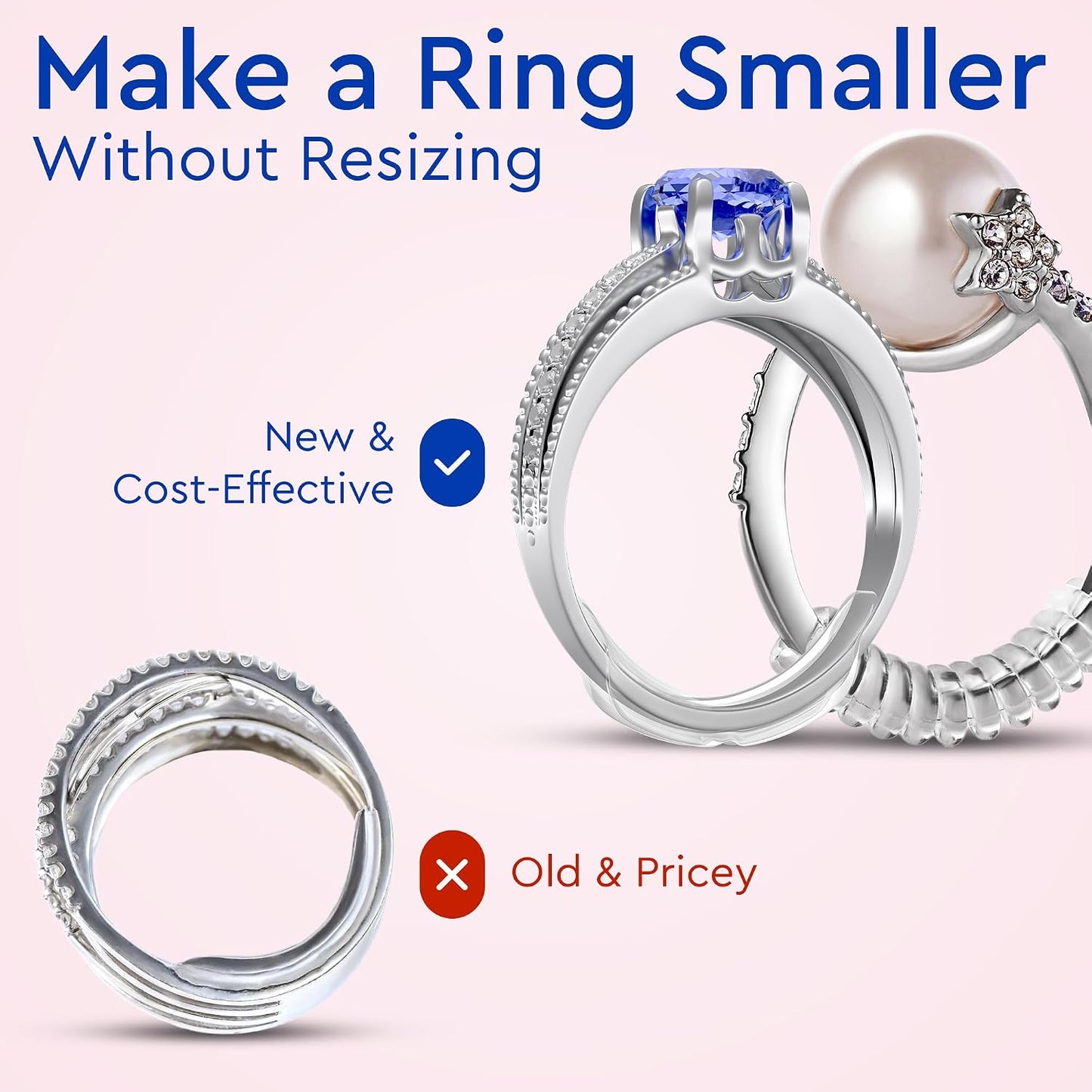 Ajustadores de Tamaño de Anillo para Anillos Sueltos - 8 Ajustadore...