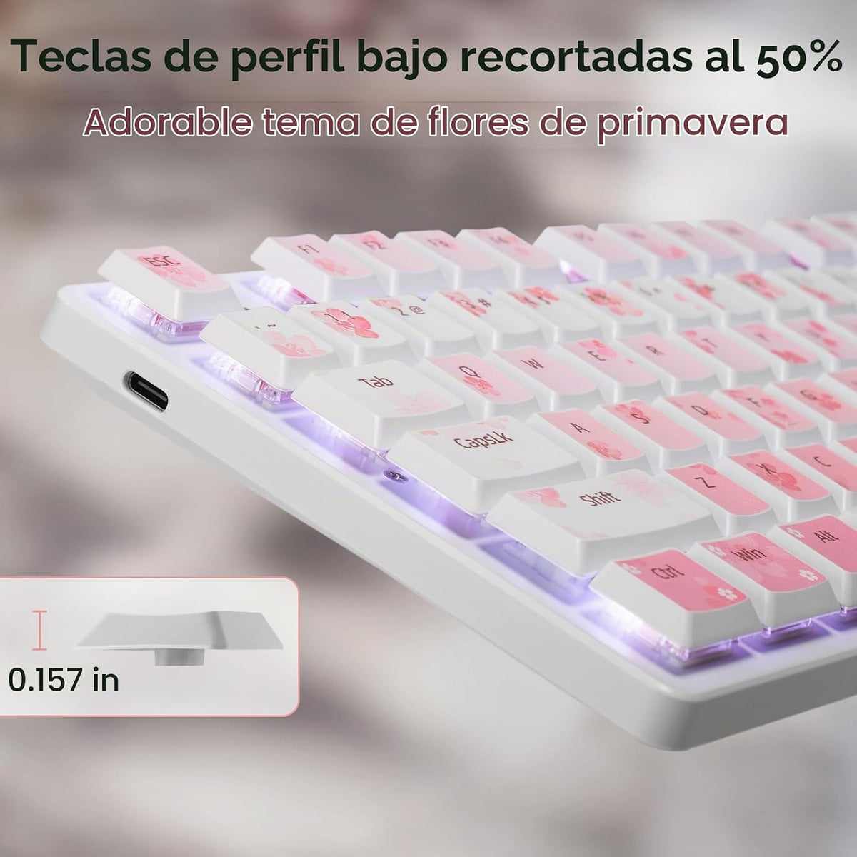 Redragon BS 7552 Combo de teclado y mouse inalámbricos, interruptor...