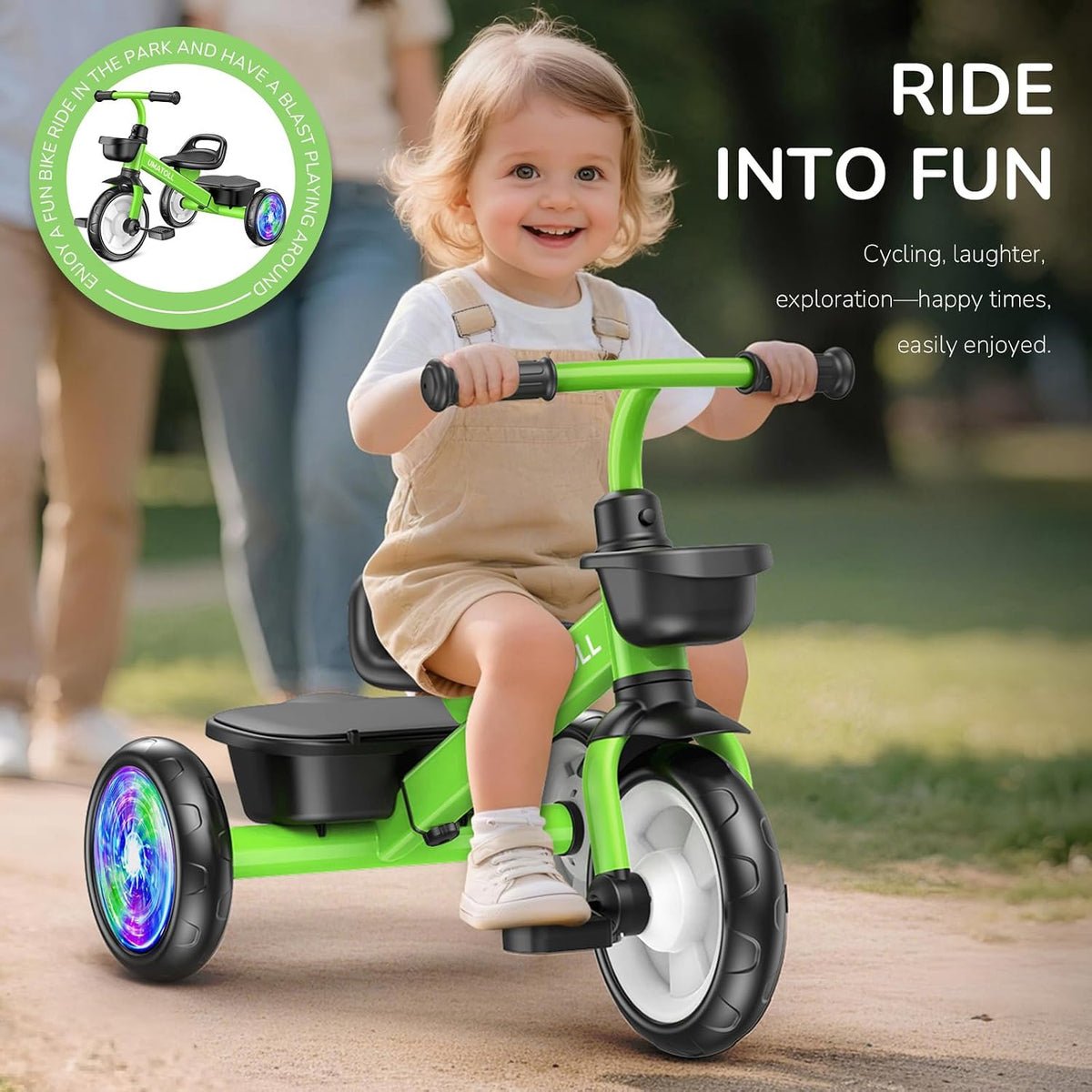 Umatoll Triciclo para niños pequeños de 2 a 5 años, Bicicleta ajust...