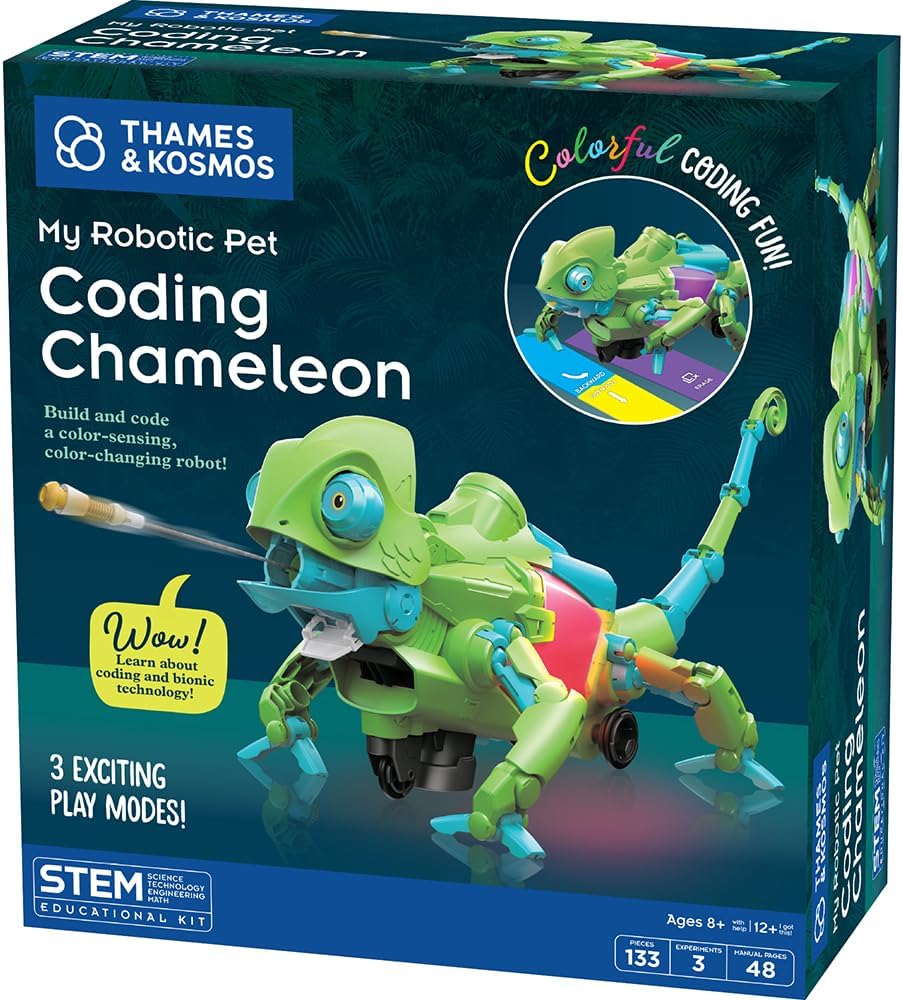 Thames &amp; Kosmos My Robotic Pet: Coding Chameleon STEM Kit de co...