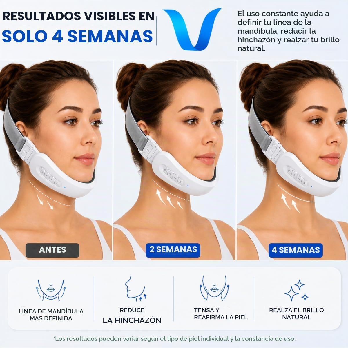 Dispositivo eléctrico de doble barbilla y máquina de cara en V con...