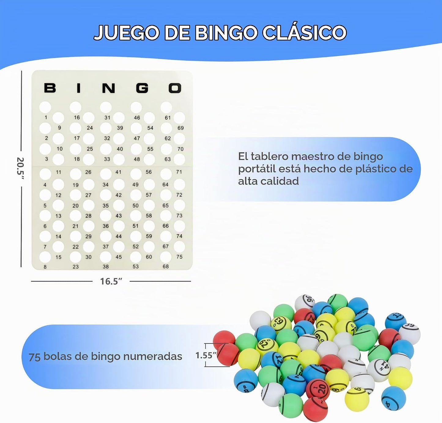 GSE - Juego de bingo profesional para adultos y grupos grandes, (ja...
