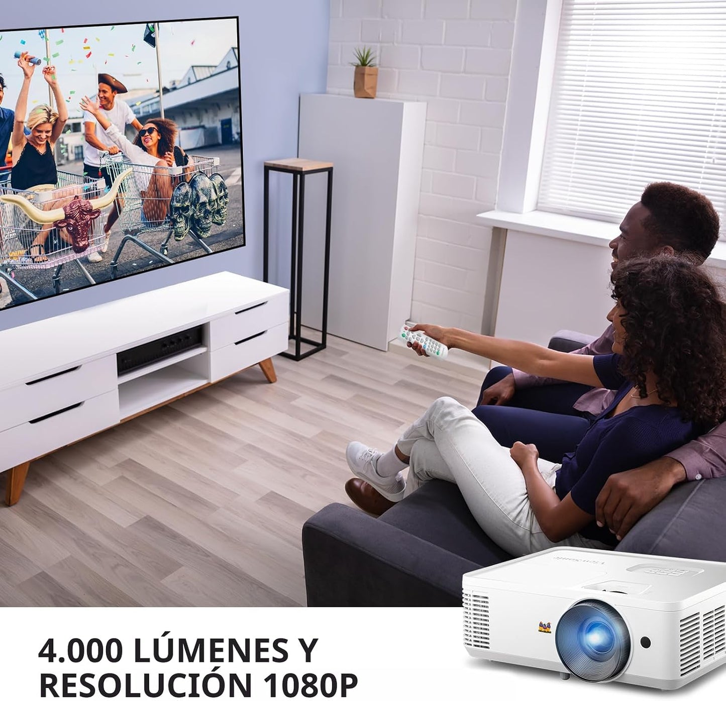 ViewSonic PA503HD Proyector de 4000 lúmenes de alta luminosidad con...