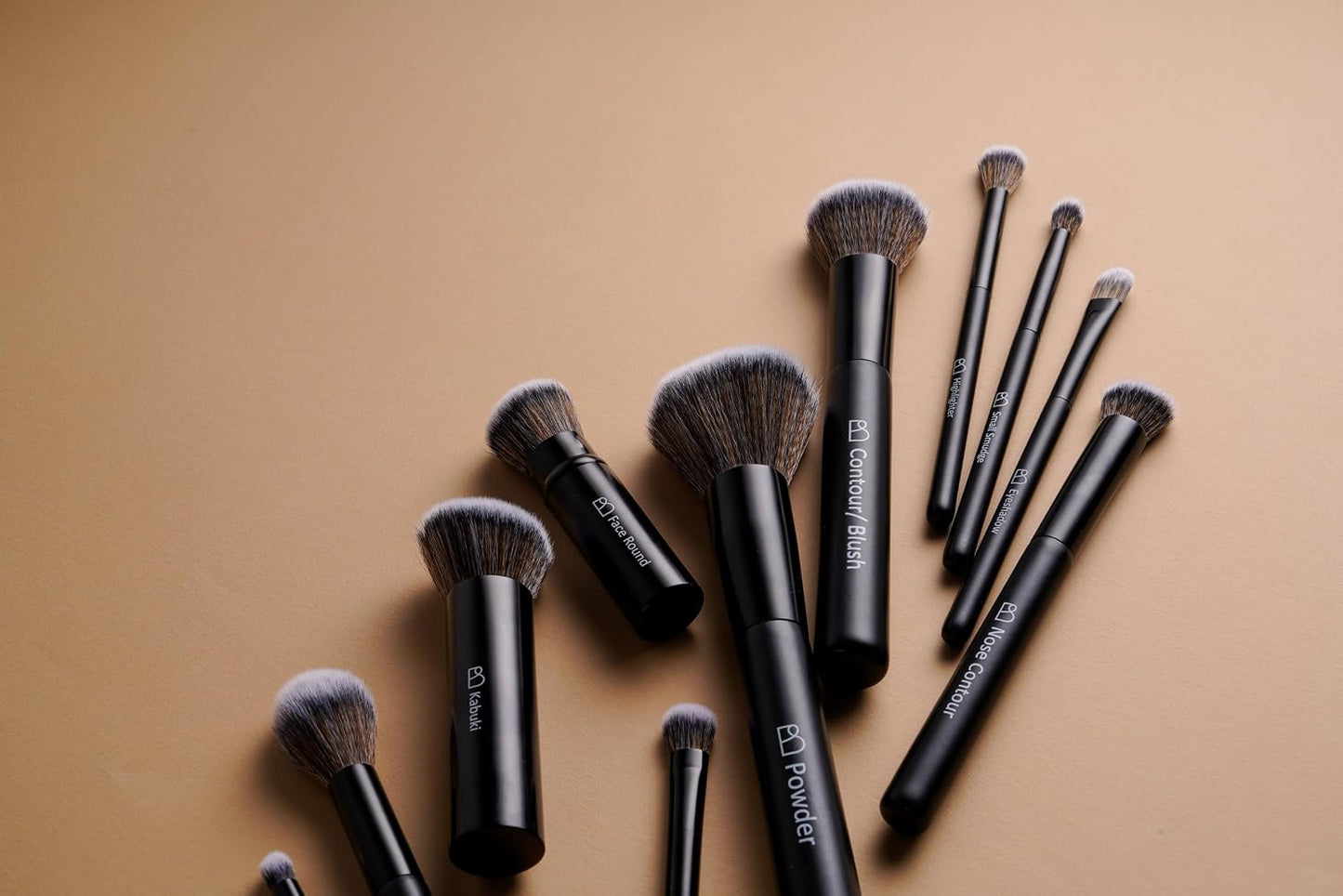 Brochas de maquillaje profesionales BS-MALL con estuche de viaje, b...