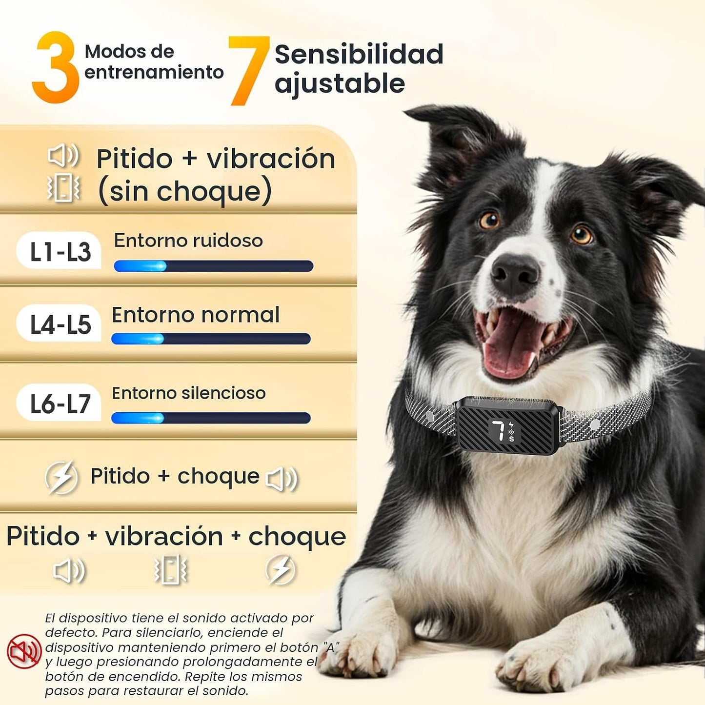 KJKZO Collar antiladridos para perros grandes, medianos y pequeños,...