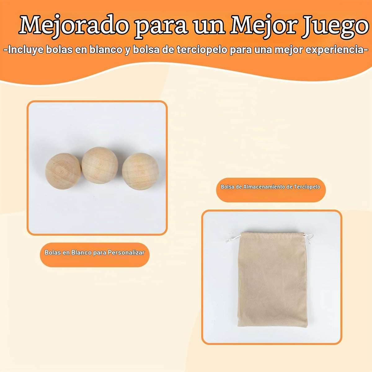 Extguds Juego de bingo de madera \u2013 Kit de bingo de lujo con ja...