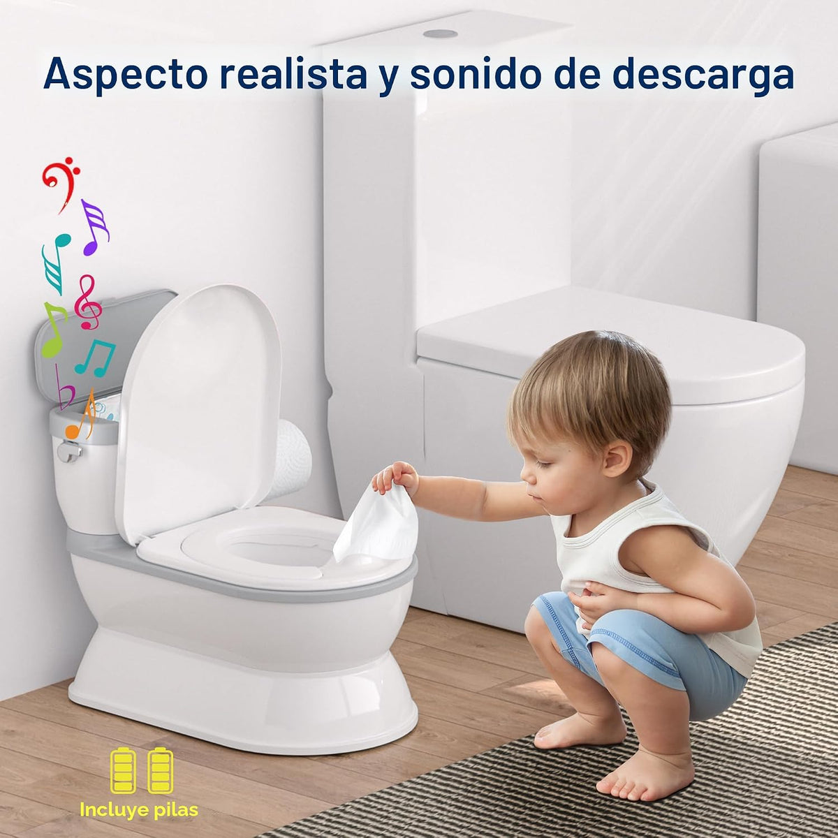 CheerTry Inodoro de Entrenamiento para Niños Pequeños 2 en 1 - Sill...