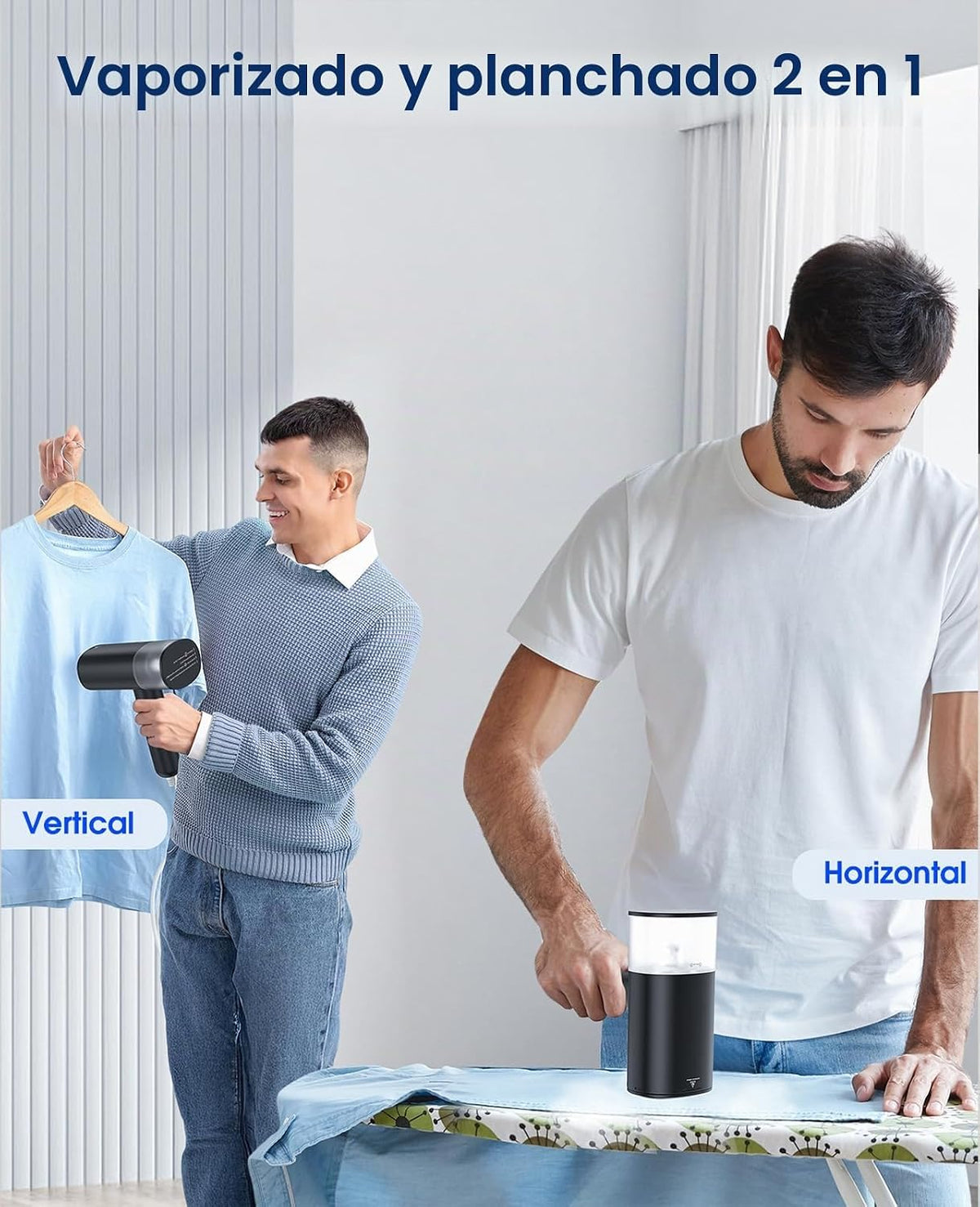 Vaporizador de mano para ropa, vaporizador de viaje plegable de 120...