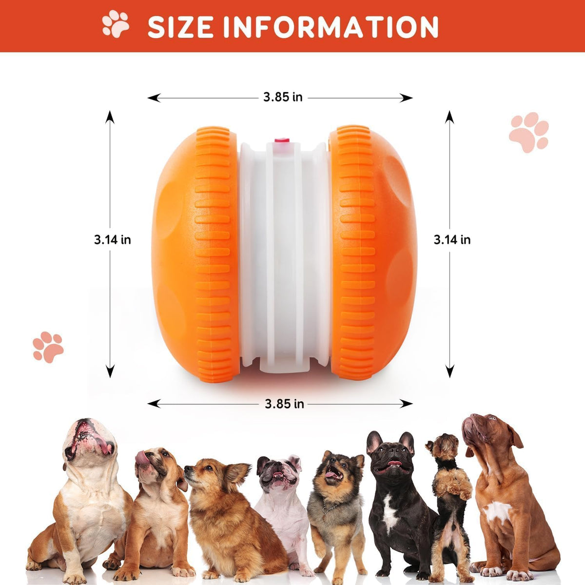 QGI Pelota interactiva para perros, juguete eléctrico para perros m...