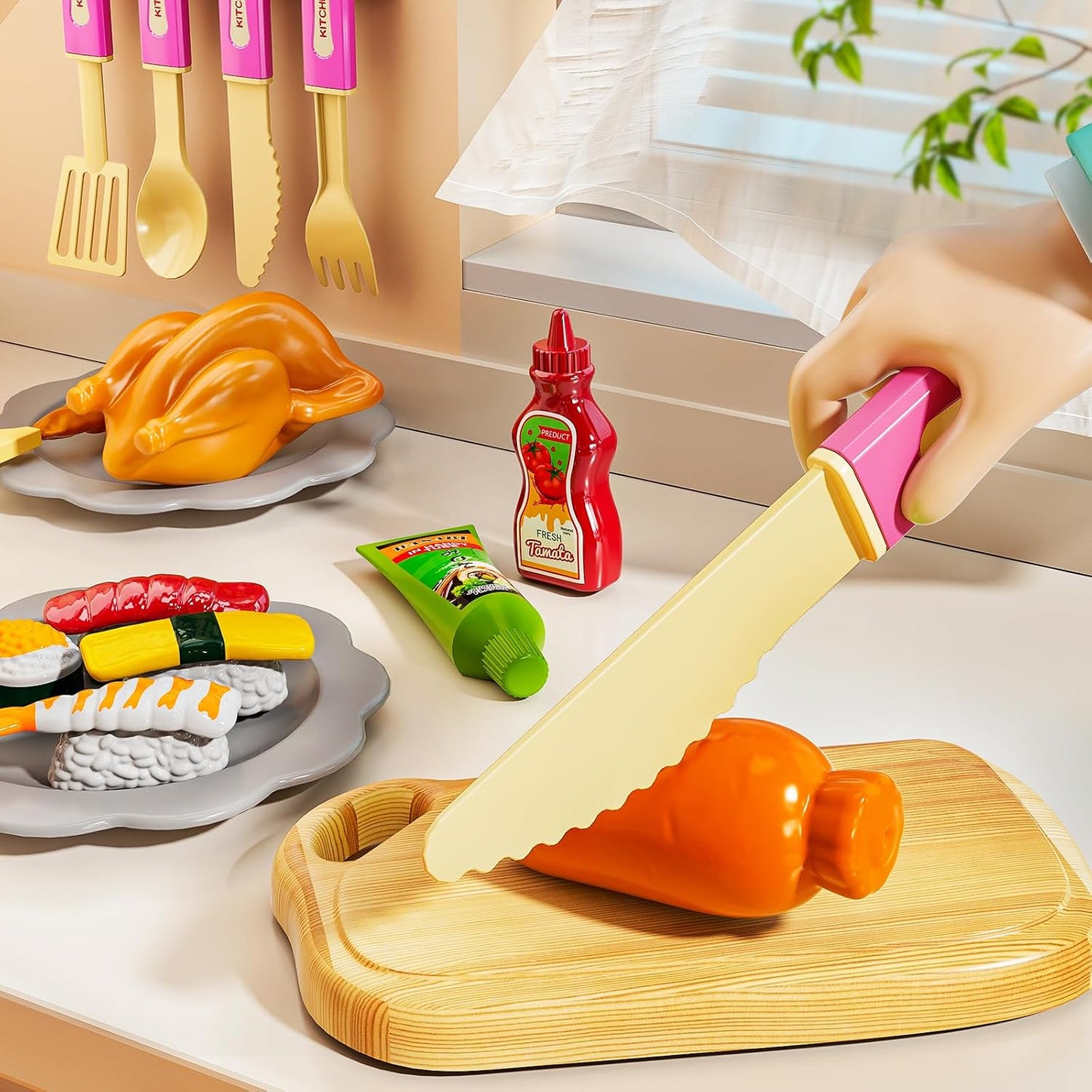 MSKOLER Juguetes de cocina de juego simulado para niños de 2-6 4-8...