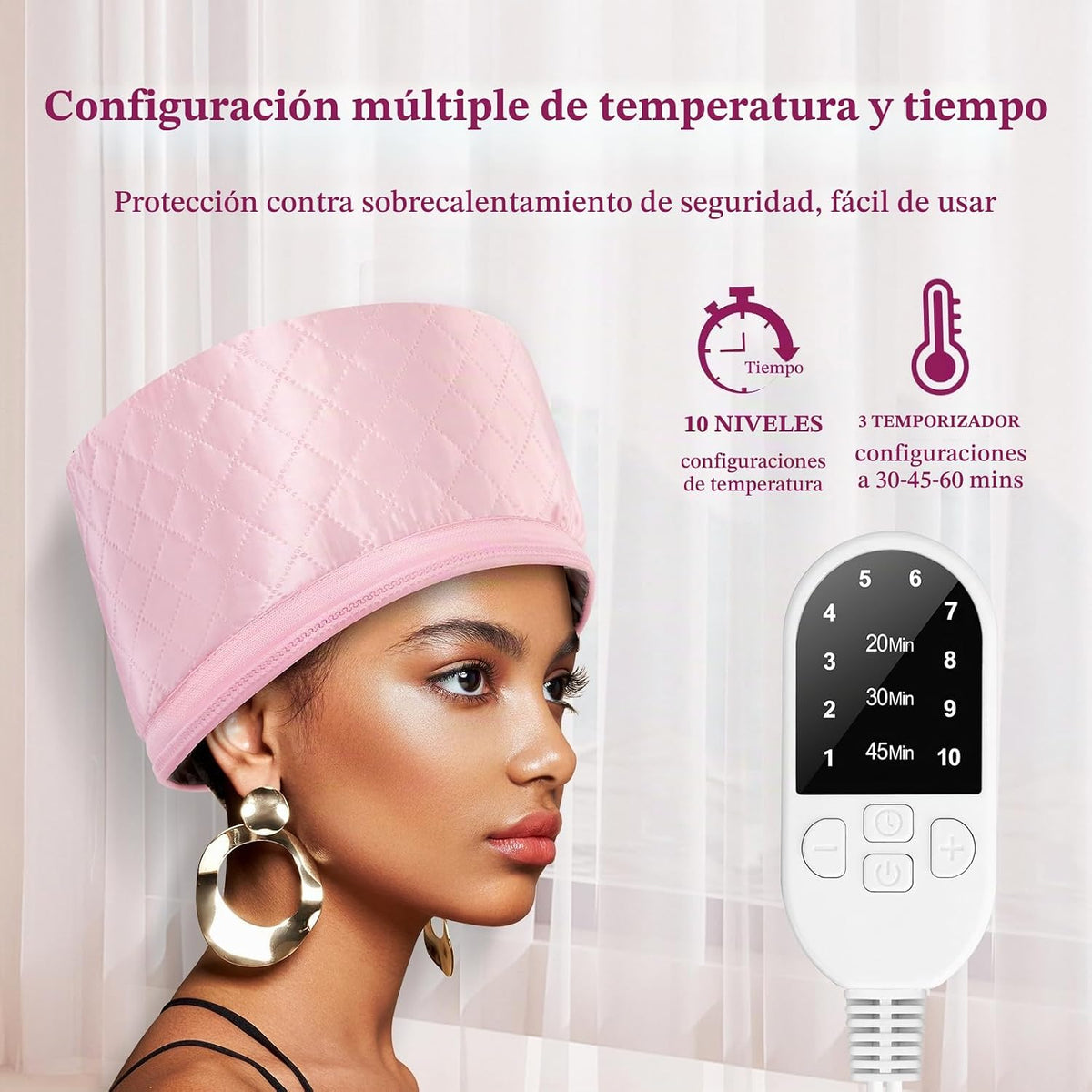 Gorro térmico para acondicionamiento profundo: 10 niveles, se calie...
