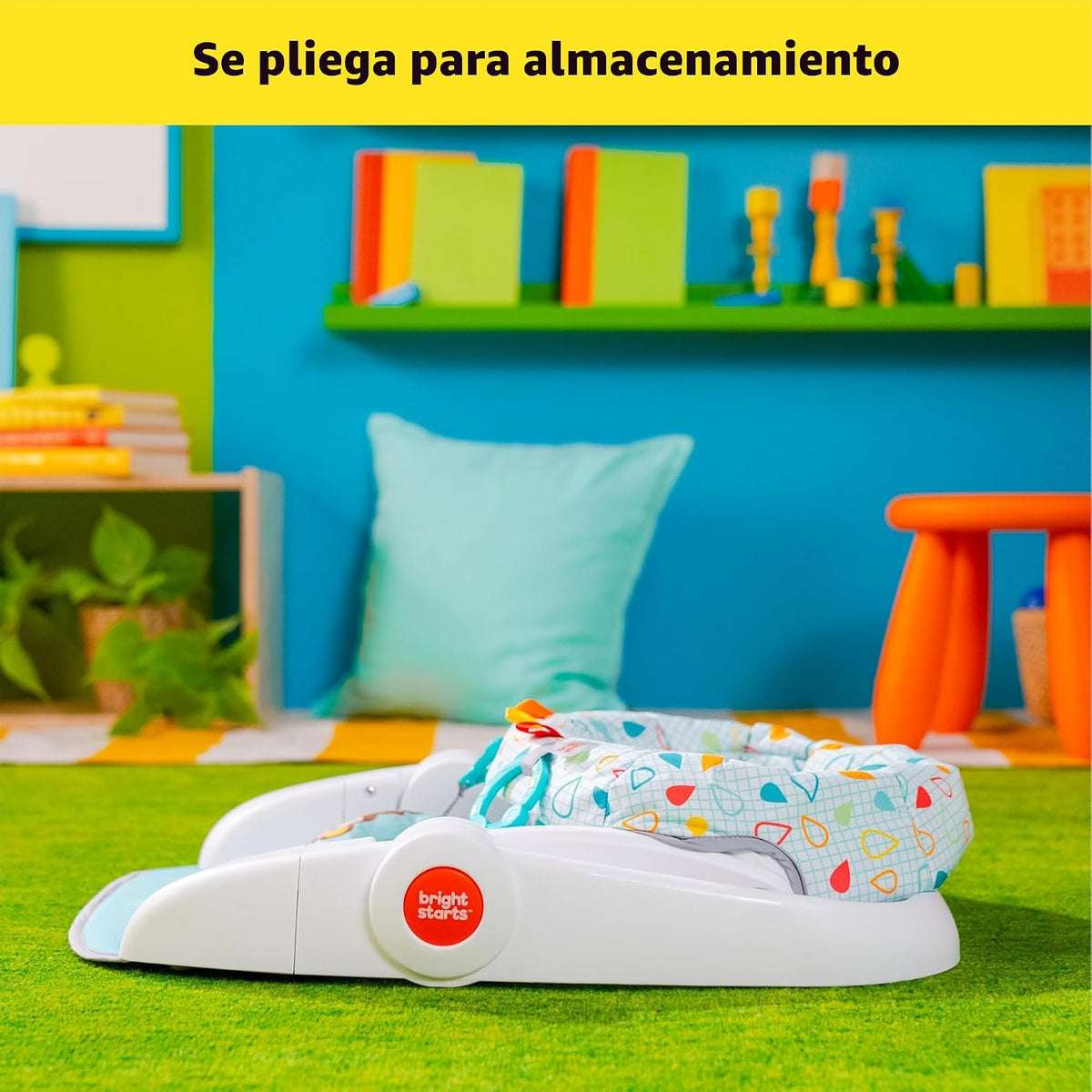 Bright Starts Learn-to-Sit - Asiento de piso para bebé, 2 posicione...
