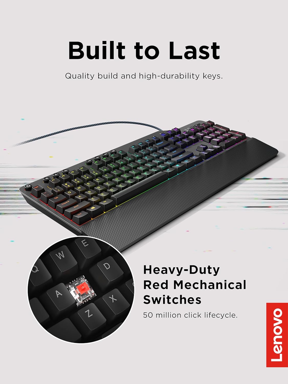 Lenovo GY40T26478 Legion K500 RGB Teclado mecánico para juegos, tec...