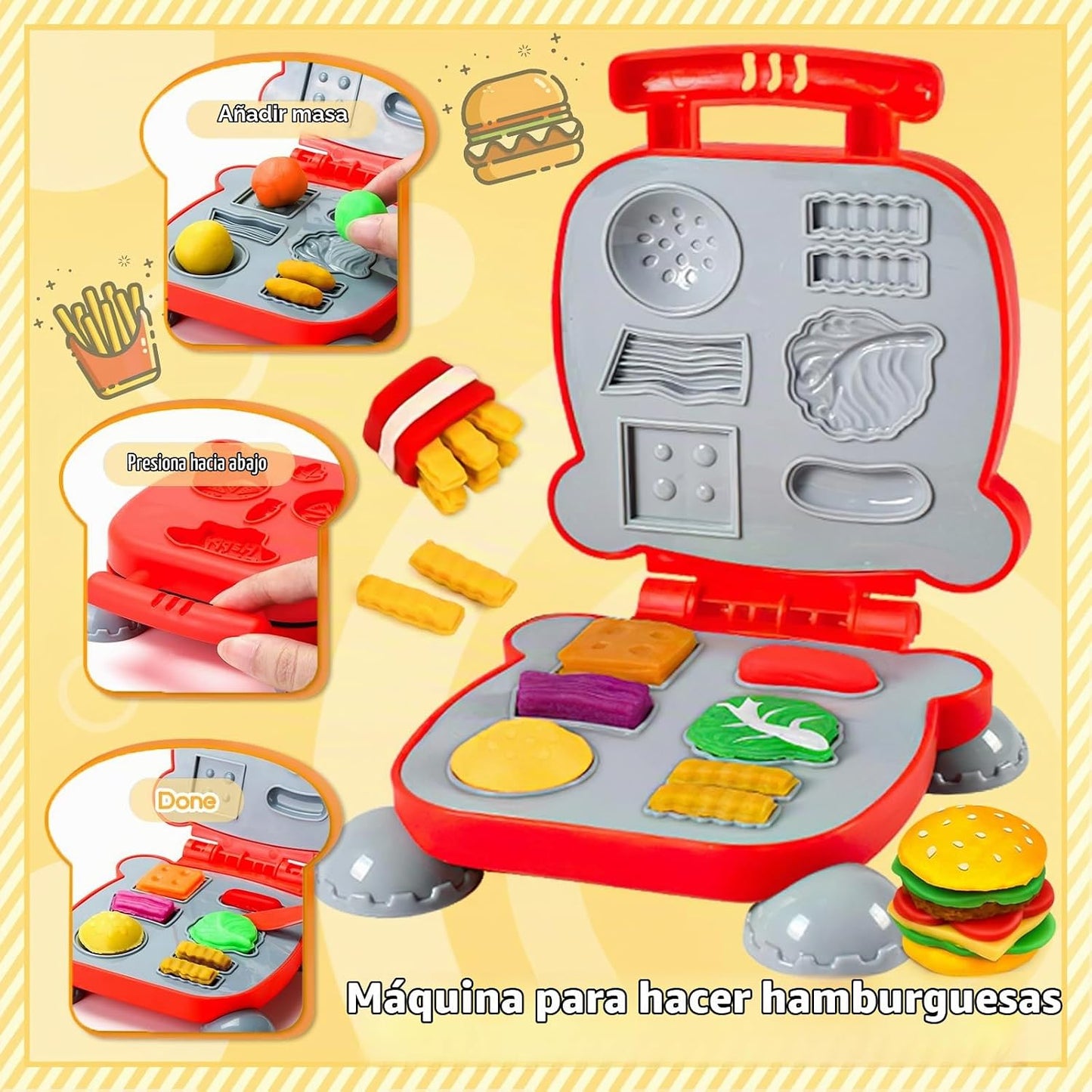 Aprilwolf Juego de 59 piezas de masa 3 en 1 para niños de 3 a 4 a 8...
