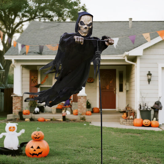 LarpGears Decoraciones de esqueleto de Halloween para exteriores, 7...