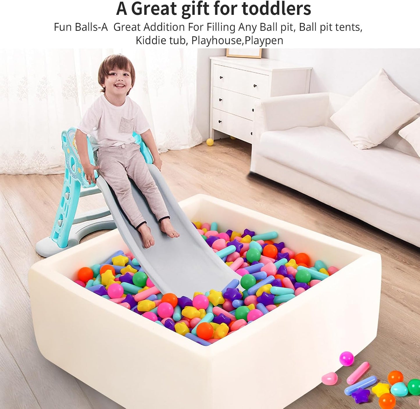 Heopeis Pelotas para Piscina de Pelotas con Formas de Estrellas, Co...