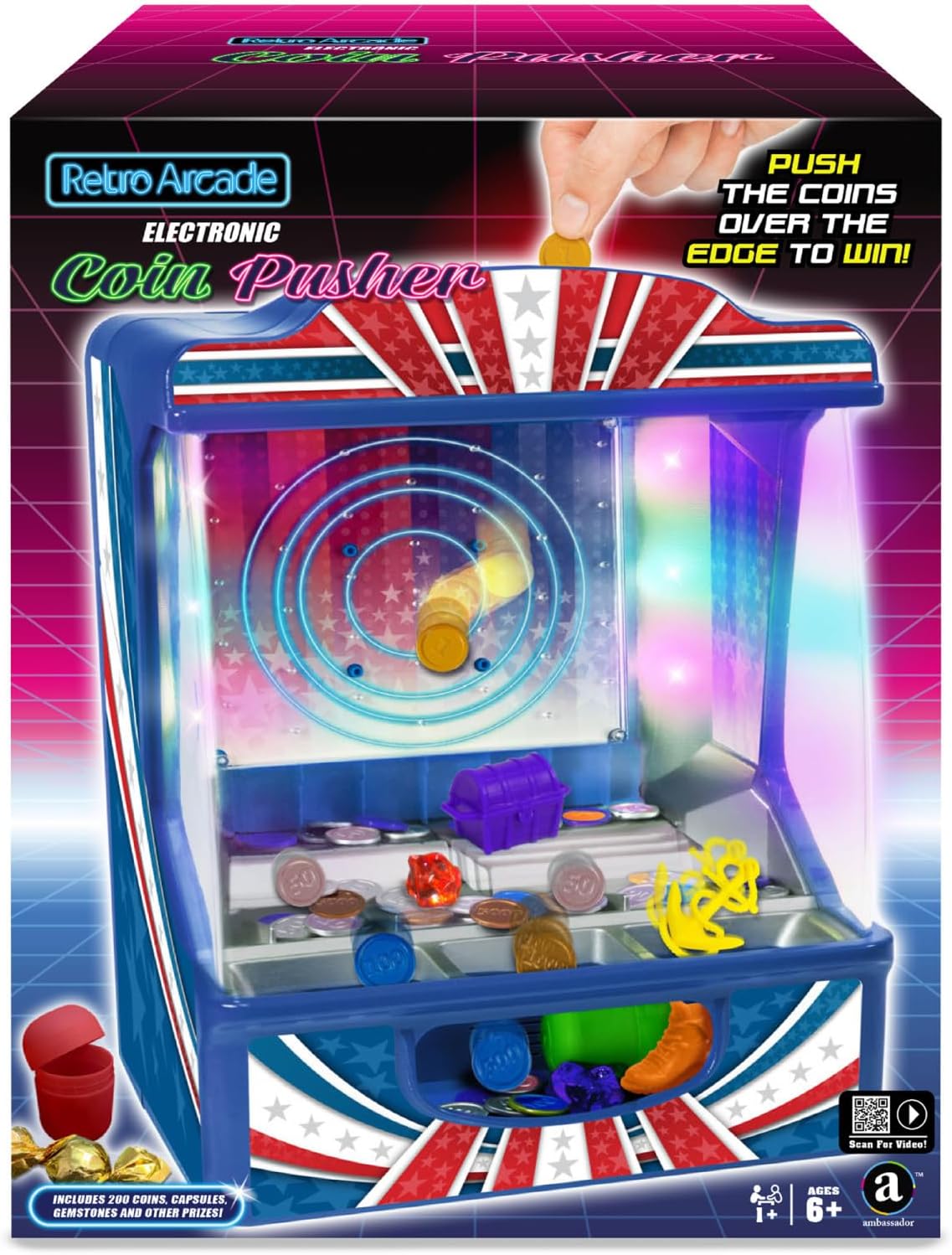 Merchant Ambassador Retro Arcade Electronic: Coin Pusher - Juego de...