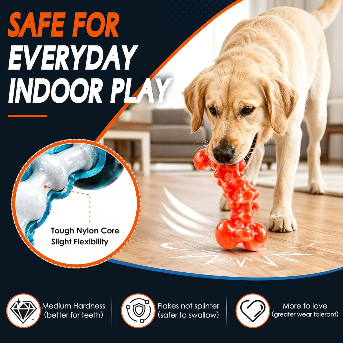 WOWBALA Juguetes para perros para masticadores agresivos, juguete |...