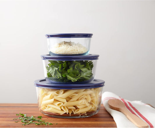 Pyrex Simply Store - Juego de 3 recipientes de vidrio para almacena...