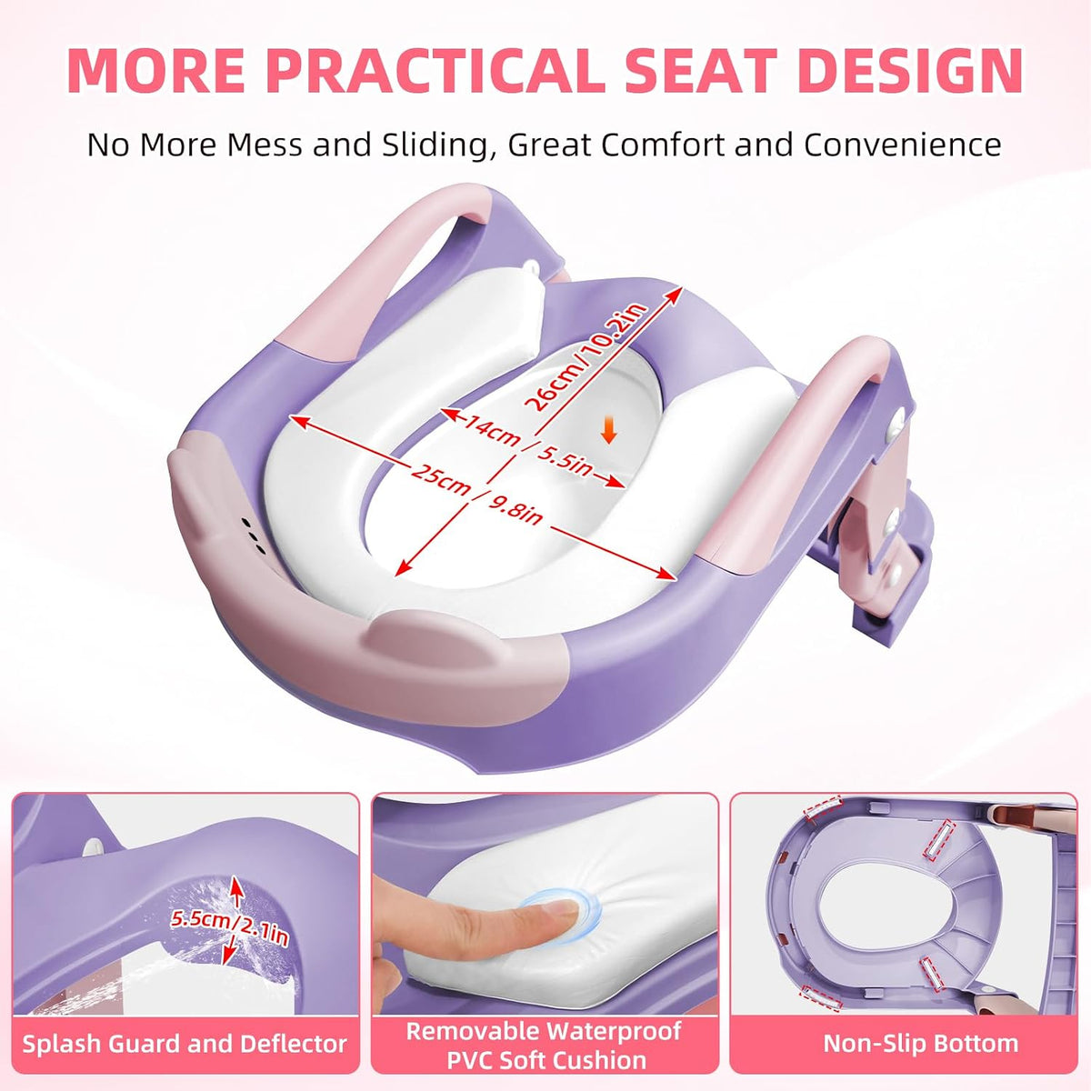 Asiento de entrenamiento para ir al baño, asiento de inodoro mejora...