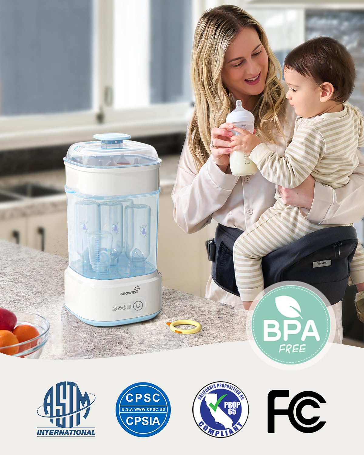 Esterilizador y Secador de Biberones, Esterilizador Eléctrico Compa...
