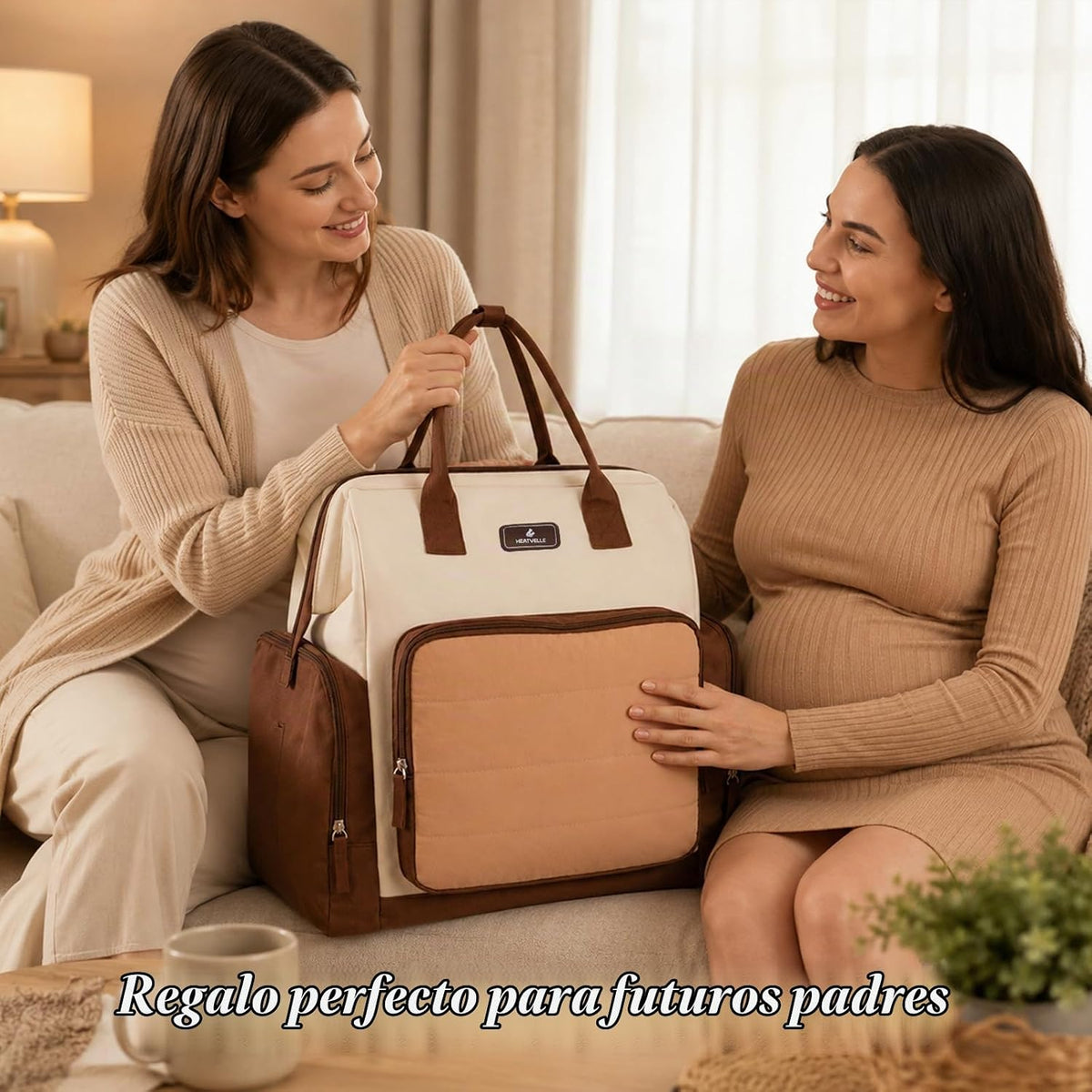 Heatvelle Mochila para pañales con bolsa calentadora de biberones p...
