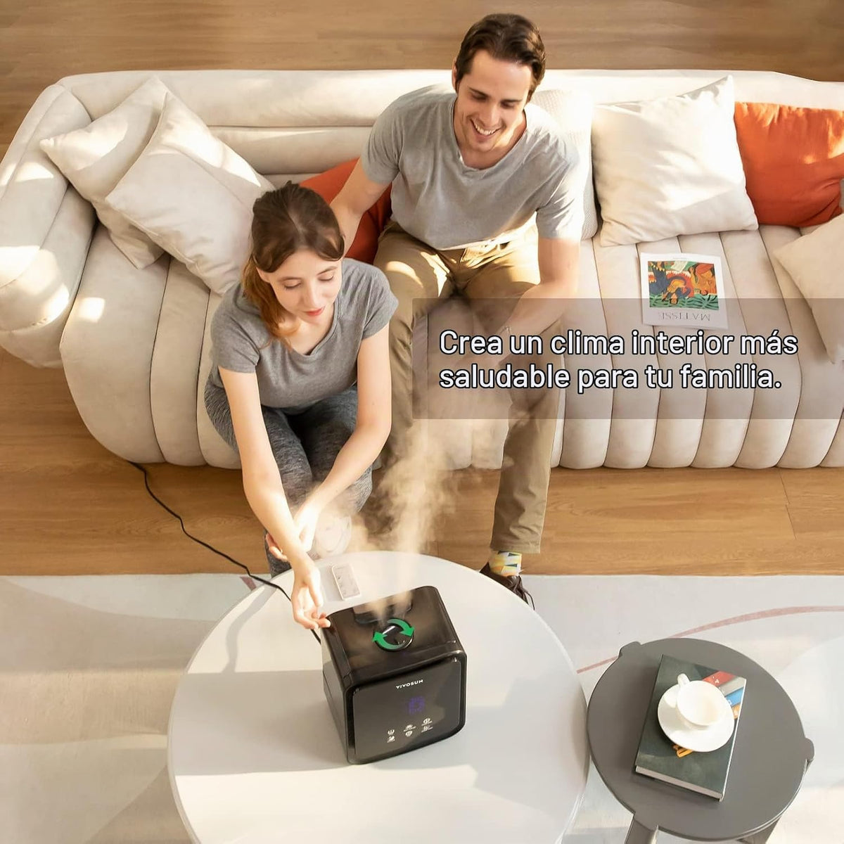 VIVOSUN Humidificador ultrasónico de niebla fría y cálida 2 en 1 de...