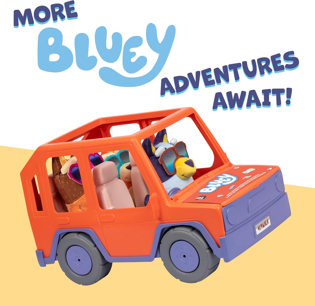 Bluey Big Heeler 4WD Gran Coche de Juguete, Coche de Juguete Intera...