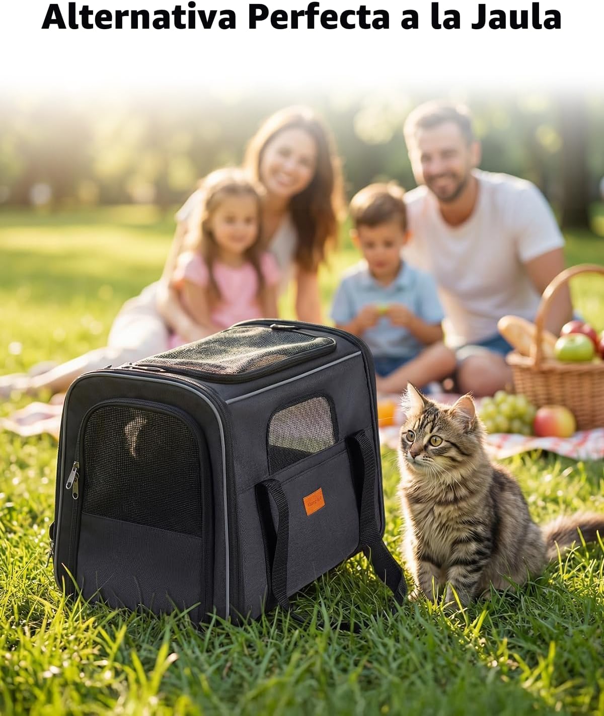 morpilot - Bolsa de transporte para mascotas, portátil, de tela ple...