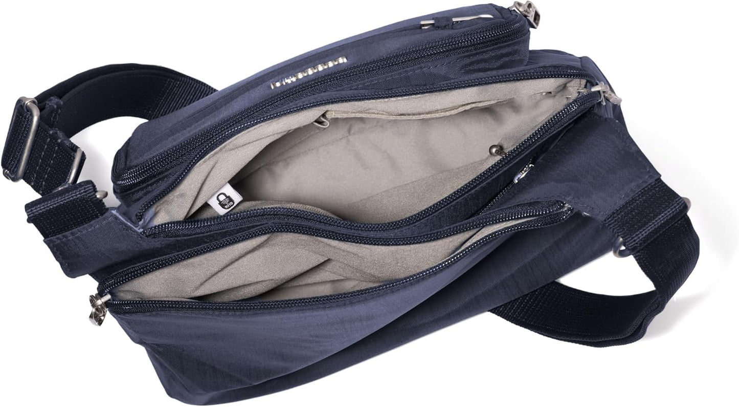 Baggallini Securtex Bandolera cruzada antirrobo 11\u201Dw X 8.5\u20...