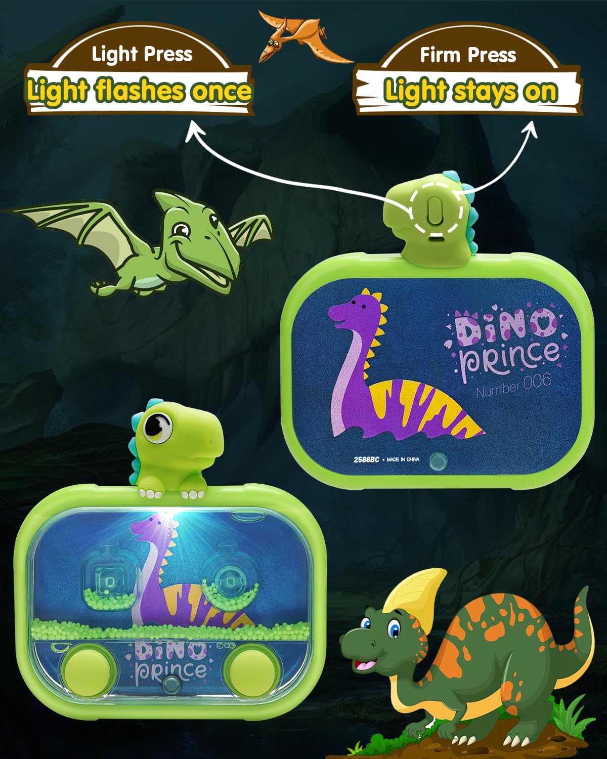 Givzan Juego de Agua Portátil de Mano con Luz \u2013 Juguete de Dia...