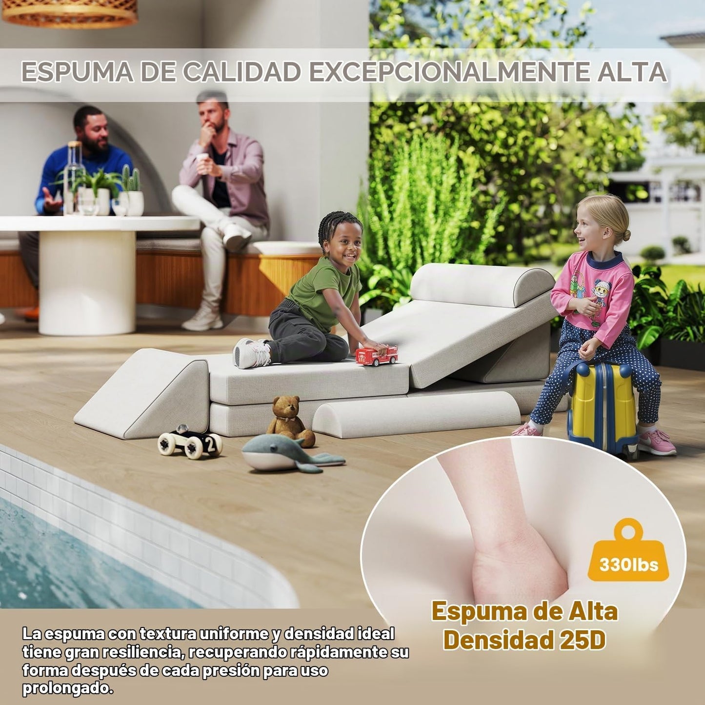 Jela Sofá para Niños, Sofá Modular para Niños Resistente al Agua pa...
