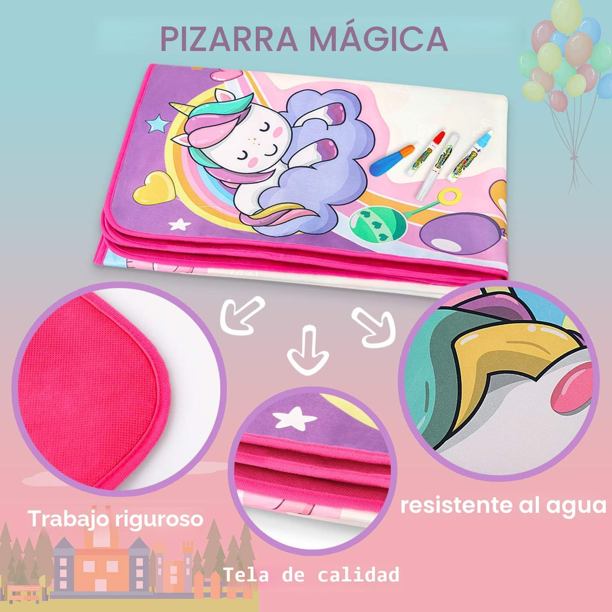 Alfombrilla de garabatos de agua - Tabla de pintura y escritura par...