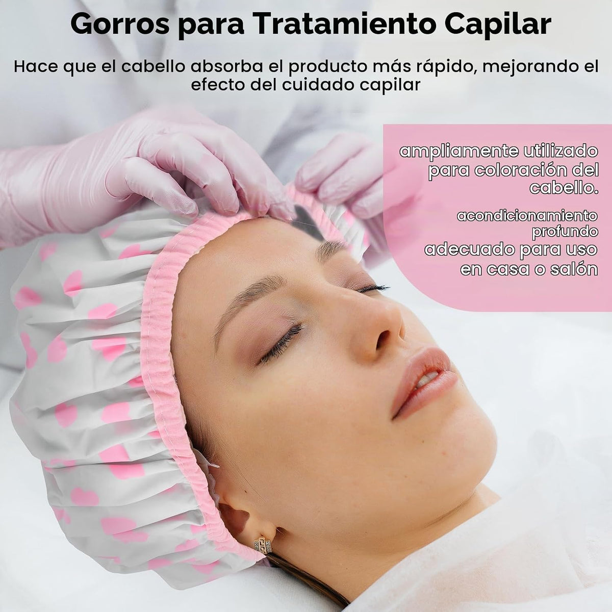 2 gorras de tratamiento de aceite caliente para el cabello de la se...