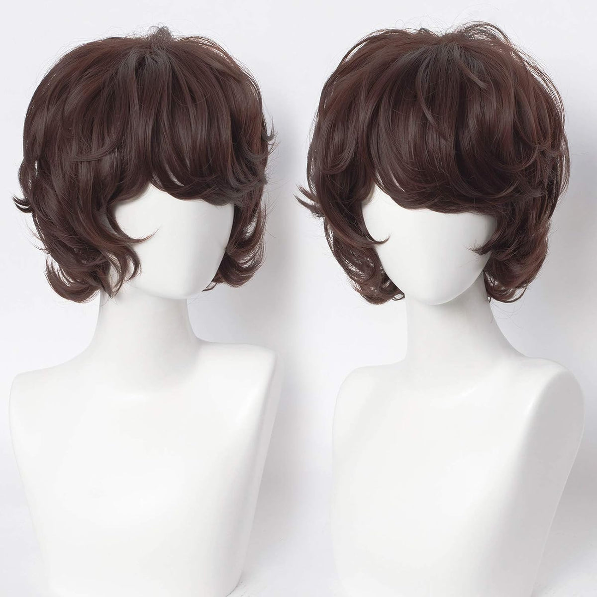 Alacos Tubbo Style Short Brown Curly Cosplay Peluca para Hombres |...